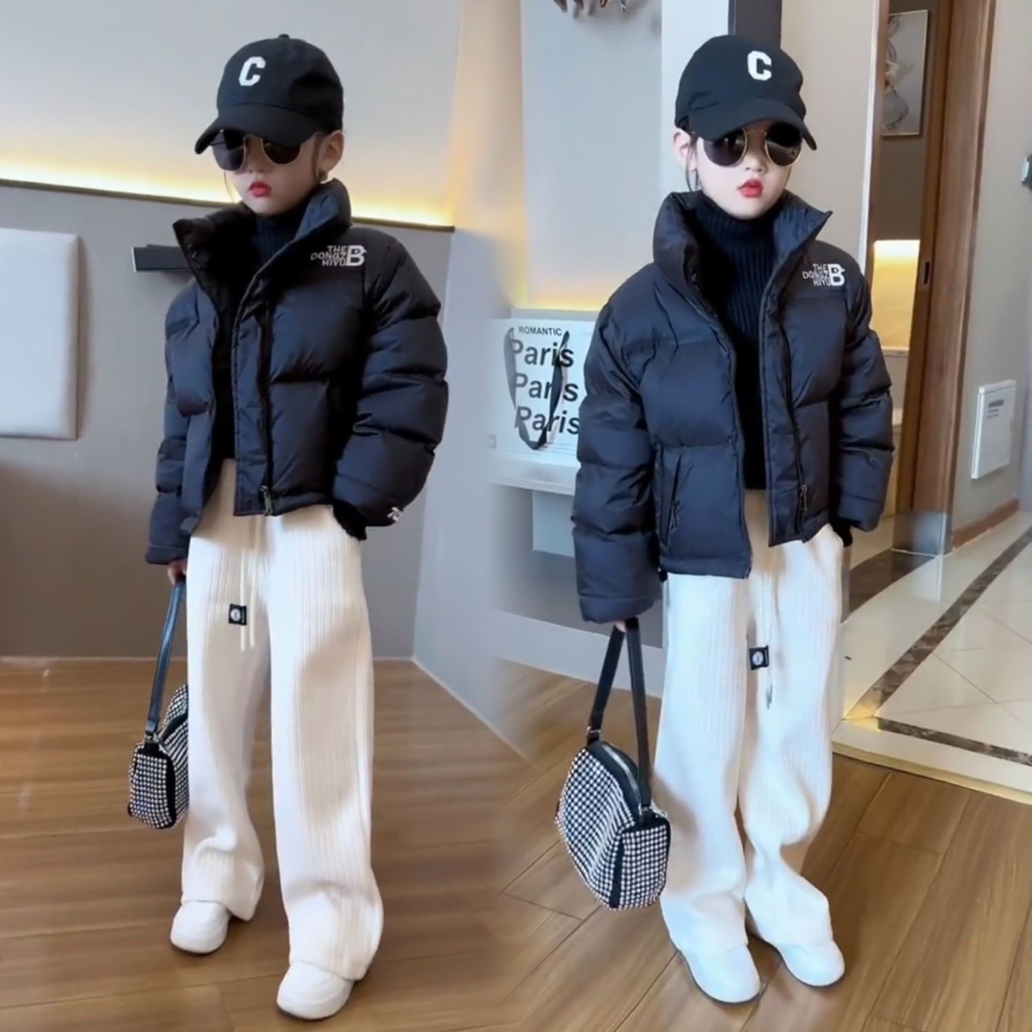 女童冬装羽绒服韩版外套儿童3-12岁休闲洋气短款上衣中大