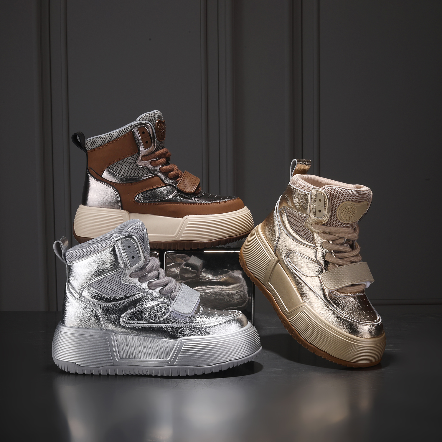 淘爱朵●空军●增高6cm时尚潮流网红百搭女士秋季保暖休闲鞋3988