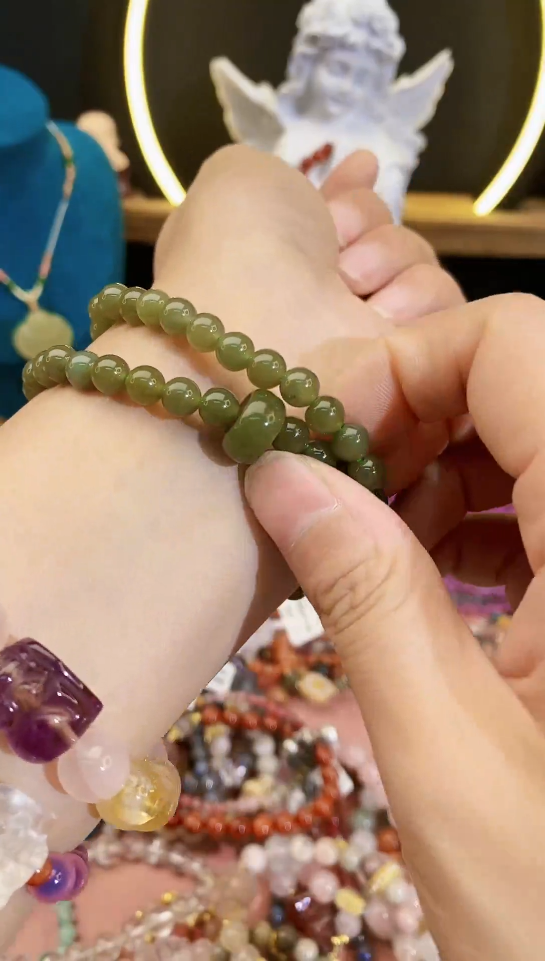 【闪购商品】和田玉手串未镶嵌A034双圈