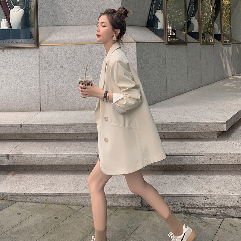 网红小西装外套女春秋2023年新款韩版宽松短款ins港风炸街西服潮