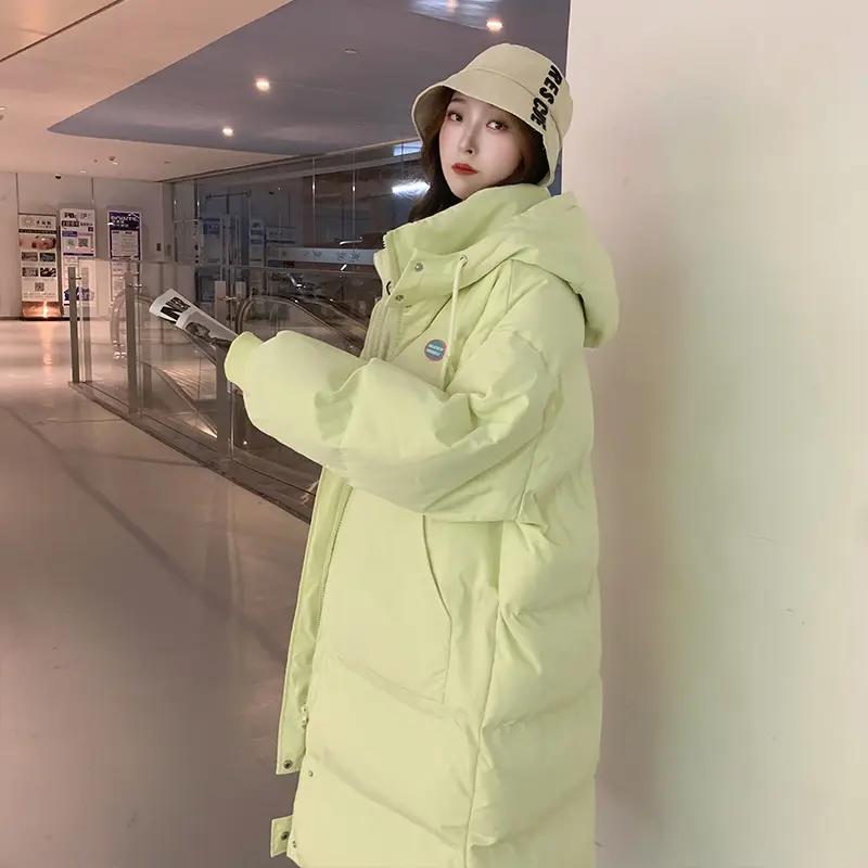 时尚面包服羽绒棉服衣棉服女冬季外套中长款厚棉袄2023年