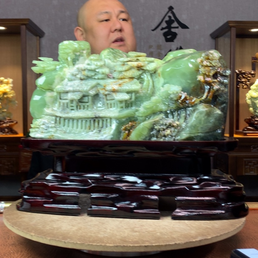 【闪购商品】蛇纹石玉摆件未镶嵌P****三