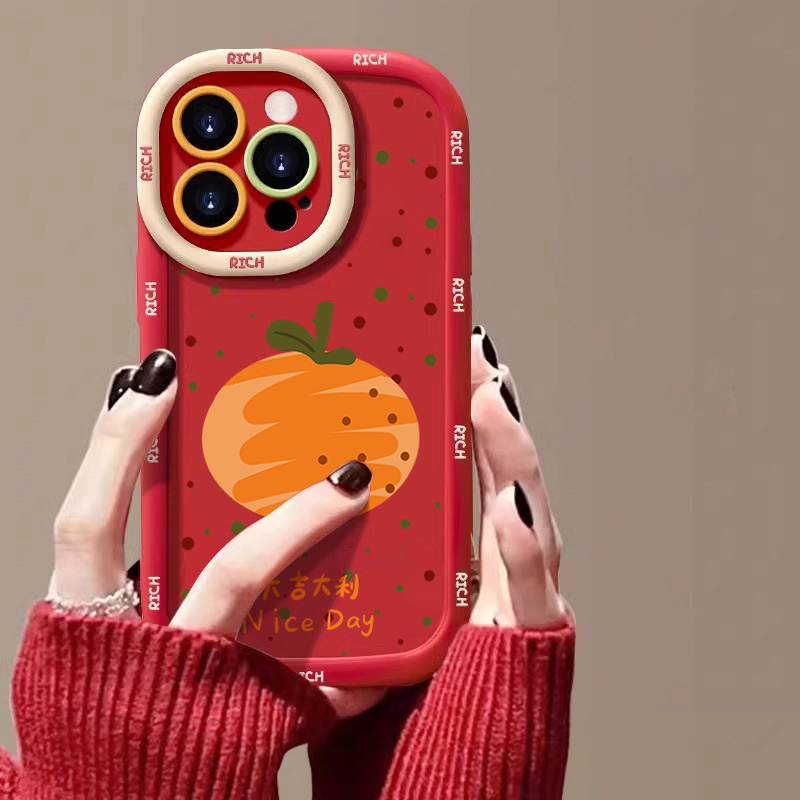 大吉大利新年龙年苹果14plus手机壳iphone15全包13p硅胶12软壳11