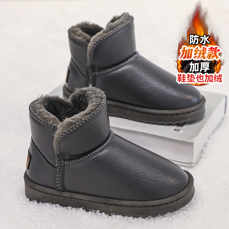 英乔丹拉莫斯男童雪地靴冬季2023新款儿童加绒加厚东北防寒保暖大