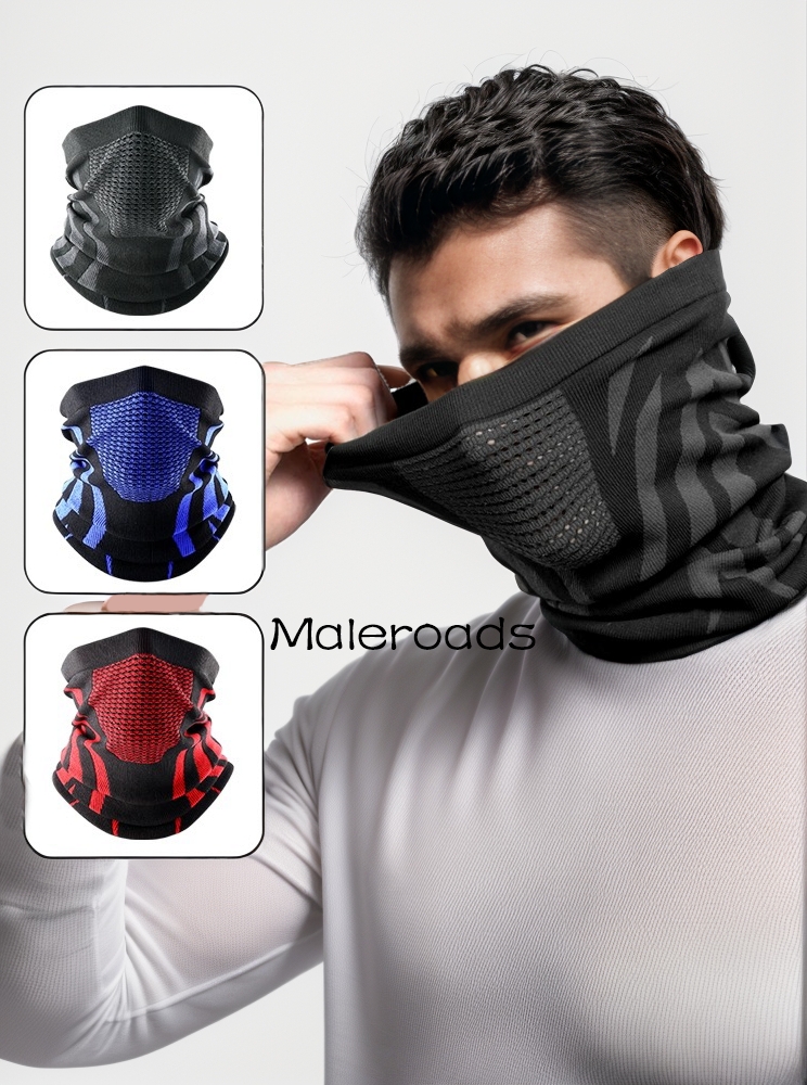 迈路士秋冬运动防风保暖骑行面罩防风脖套无缝保暖围脖高弹防滑