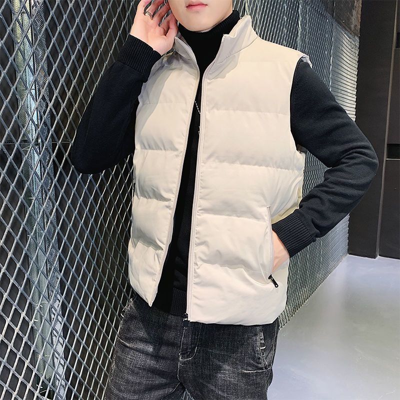 羽绒服马甲男秋冬季羽绒服马甲男士韩版潮男潮流保暖仿丝绵款