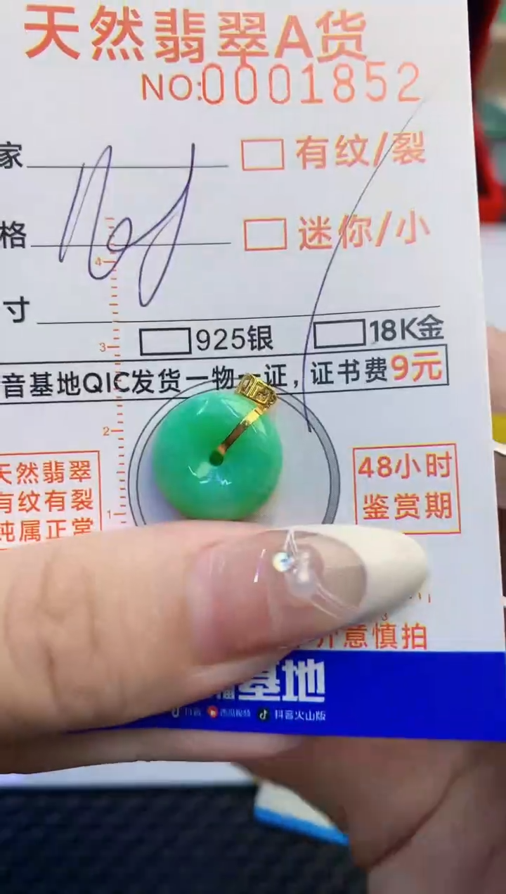 【闪购商品】翡翠颈饰18K金镶嵌1