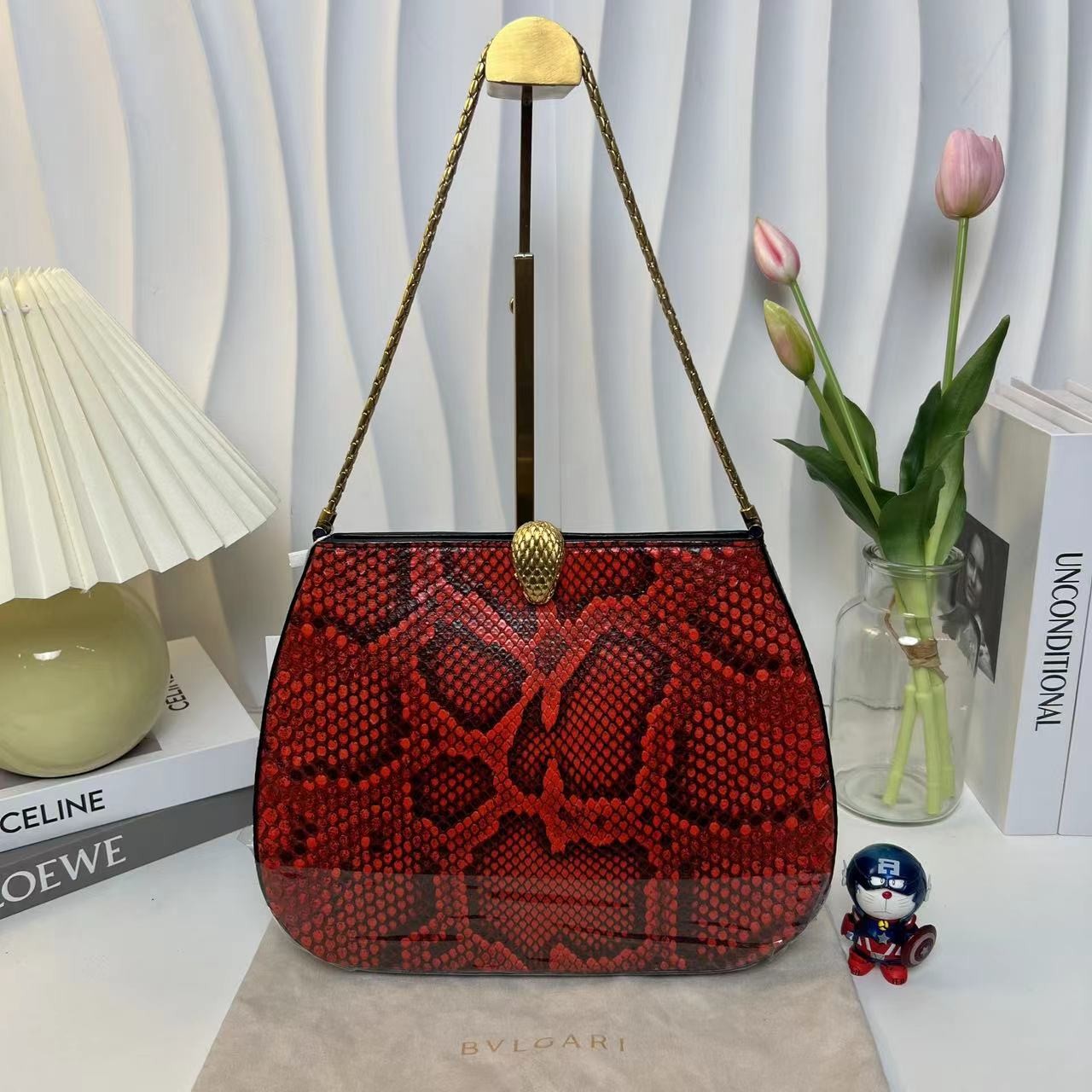 95新 BVLGARI/宝格丽 多多奢品/宝格丽蛇头单肩包、95新