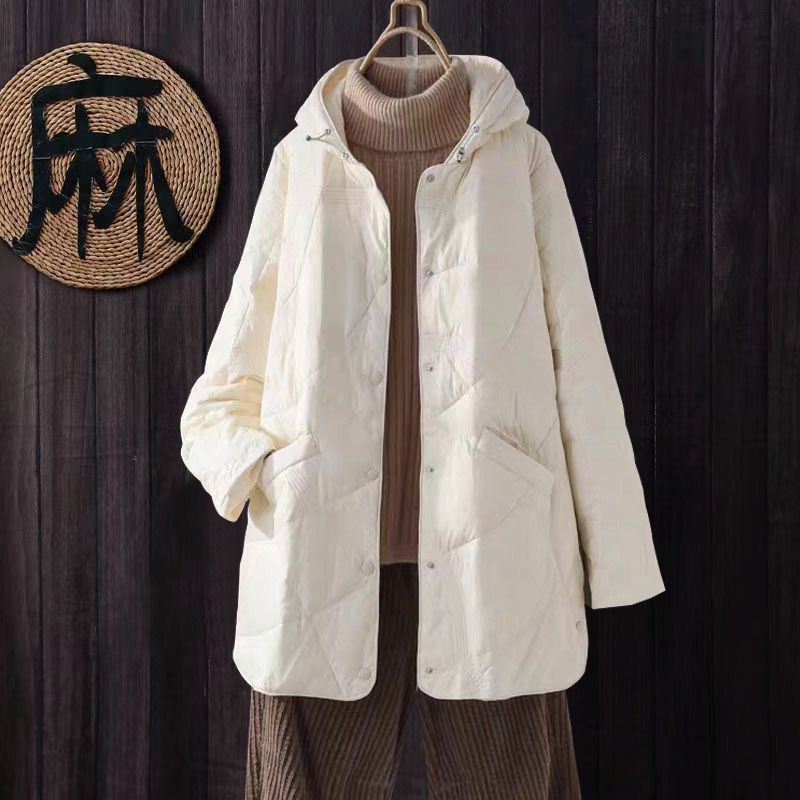 波司断码大码轻薄羽绒服女中长款2023年冬季新款白鸭绒中老年韩版