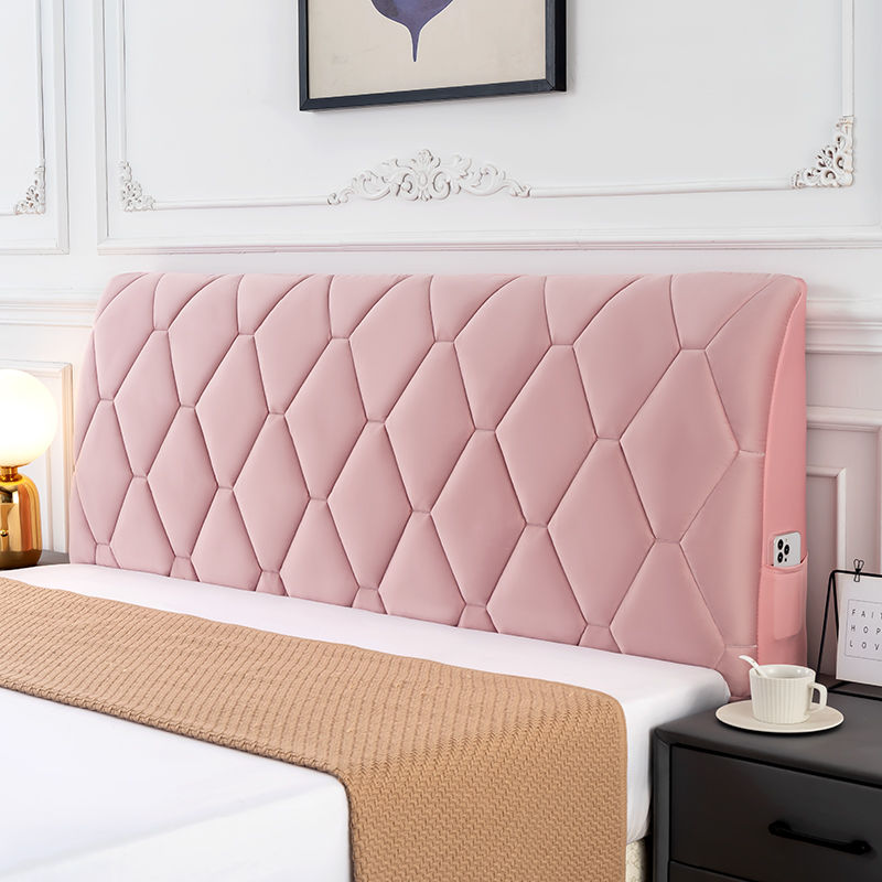 加厚床头罩通用夹棉床头套简约全包床头软包保护套通用实木防尘罩