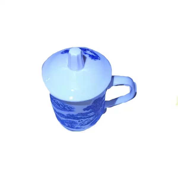 J34【备用链接 所见即所得】踏雪寻梅老板杯白瓷带盖珐琅彩