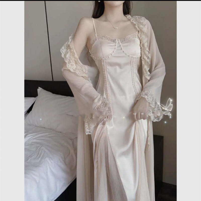 【闻香识美人】少女风吊带睡裙女蕾丝花边高级感家居服两件套