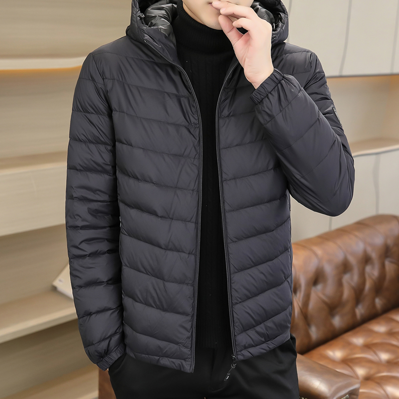 波司登羽绒服男士冬季2023新款纯色简约轻薄款内胆正品防寒连帽外
