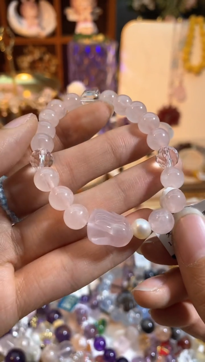 【闪购商品】水晶手链未镶嵌粉水晶趴趴兔WW021