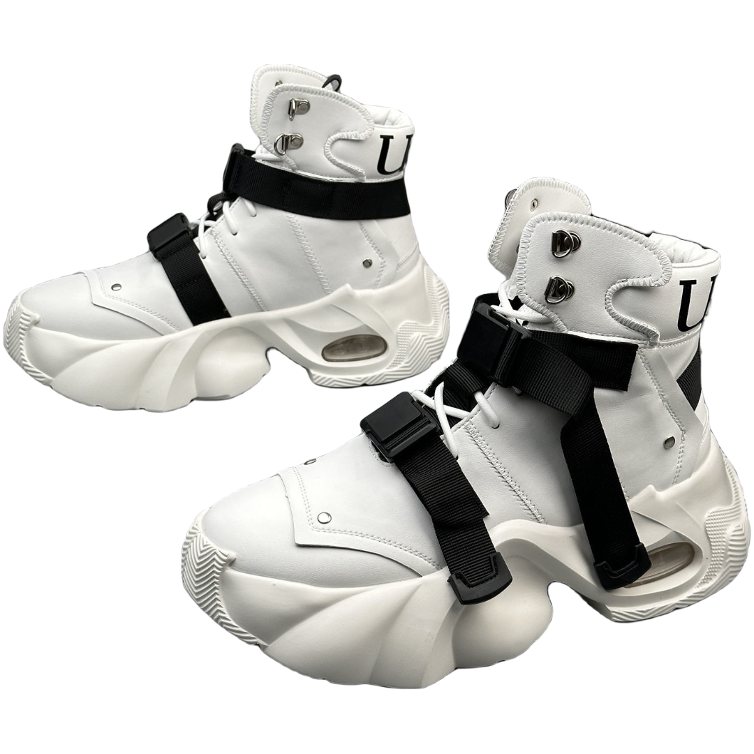 潮鞋新款鞋装靴短靴时尚潮款男鞋厚底增高中邦老爹鞋