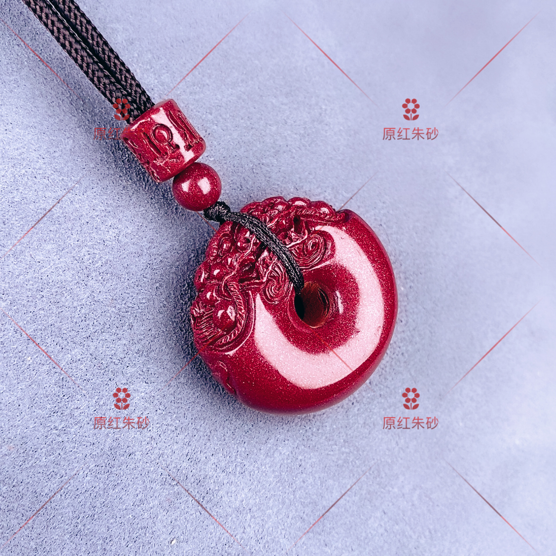 中国　剔紅　堆朱　内黒漆　花文　蓋物　G　R6246B 中国剔紅堆朱内黒漆花文蓋物GR6246B