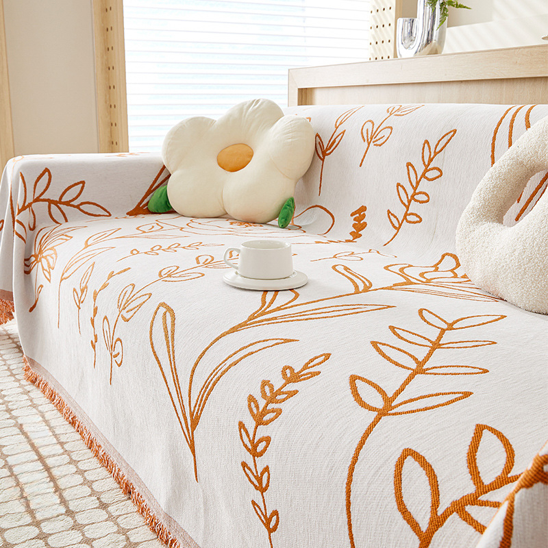 LY雪尼尔沙发垫子四季通用一体式l型沙发套防滑落沙发套罩全包盖