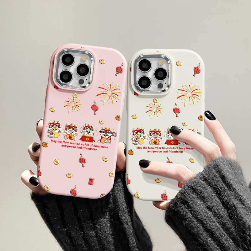 适用苹果15潮流iPhone14手机壳13/12/11promax卡通新年龙保护套