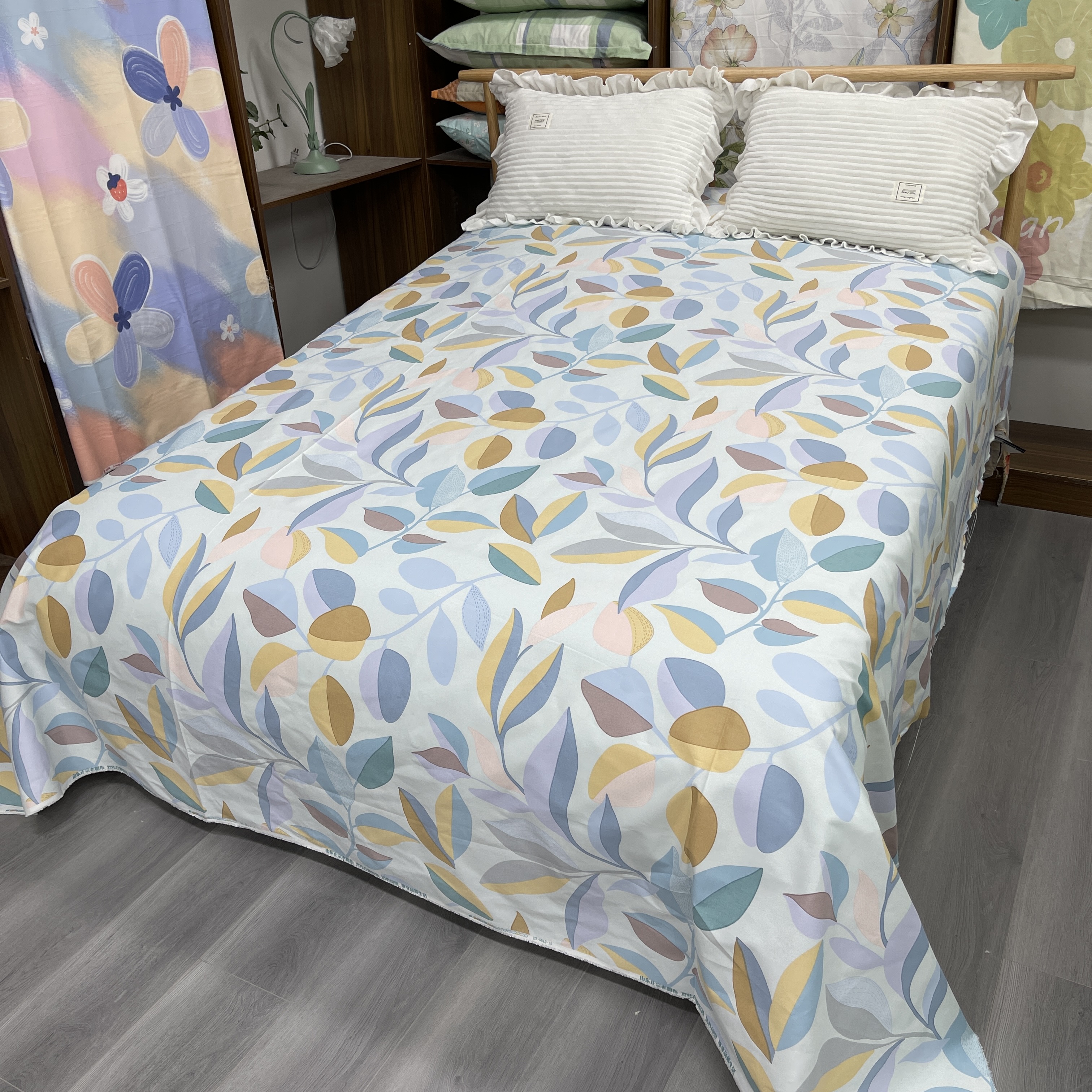 3.5米*2.5布料  山东正宗老粗布原棉特厚织造 【叶蔓】