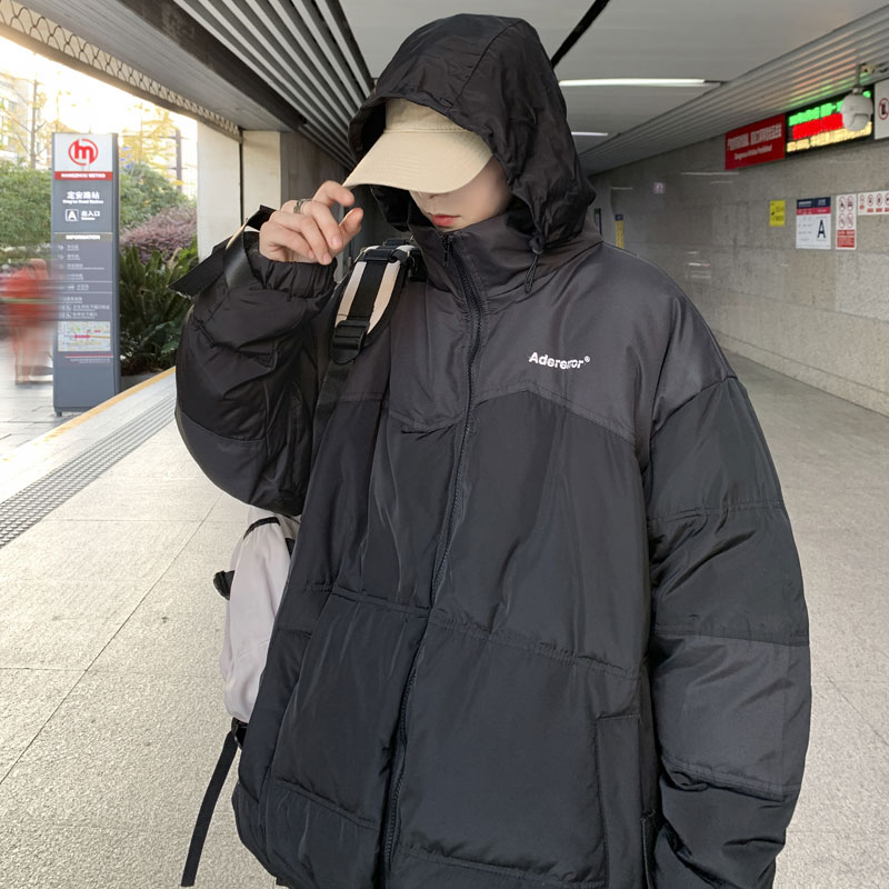 冬季美式潮流羽绒服男情侣90白鸭绒学院风保暖外套国潮休闲棉衣男