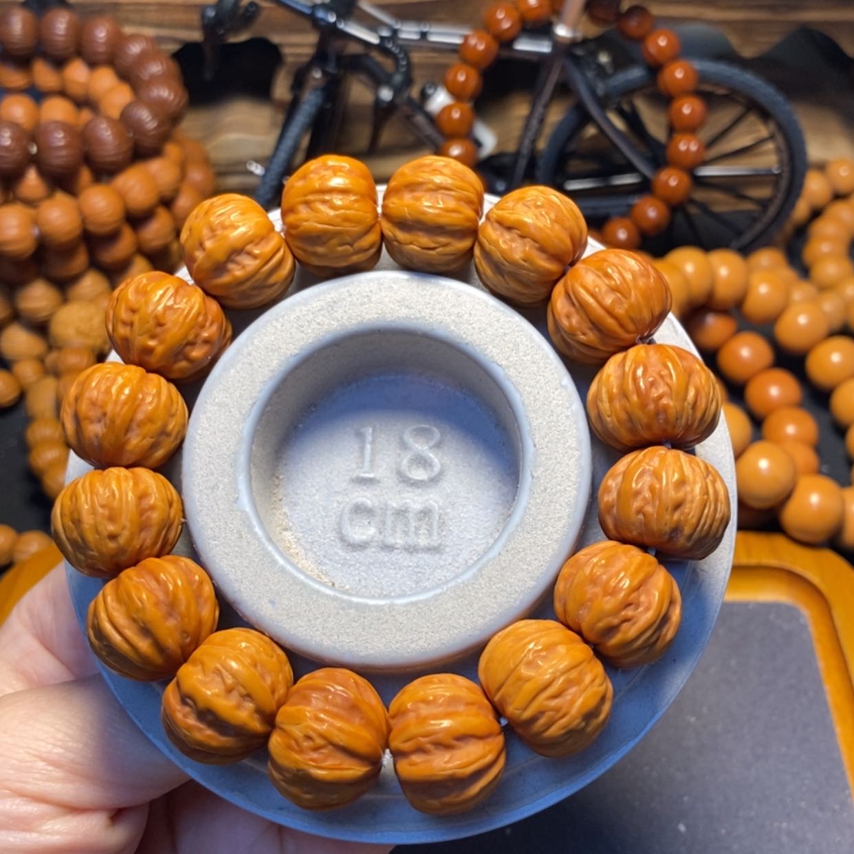 【闪购商品】猴头核桃手串刘*返油二等八棱18