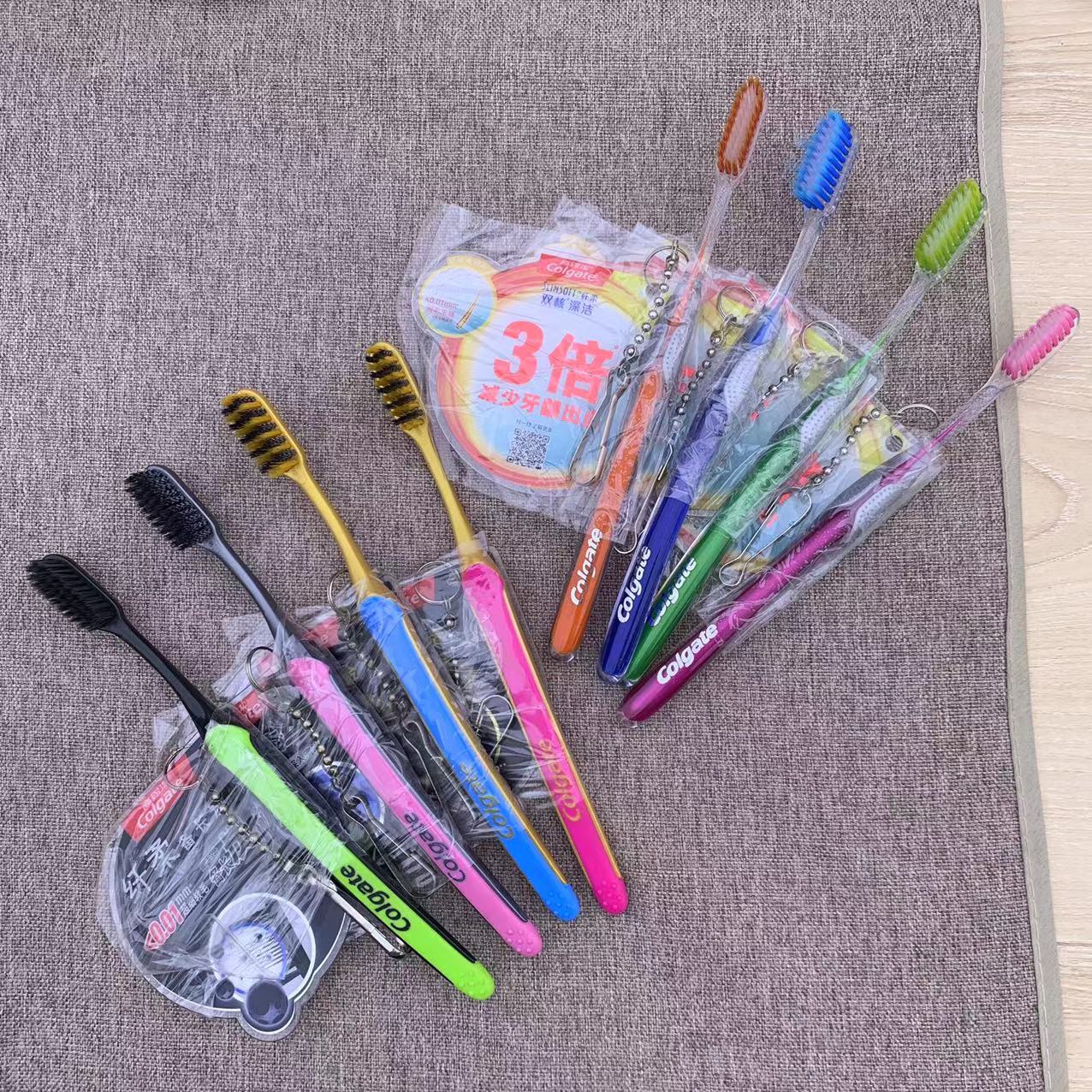 T313亗【混色】细软毛牙刷4支 Ac 丨 豆芽 男鞋配件厂家浮力