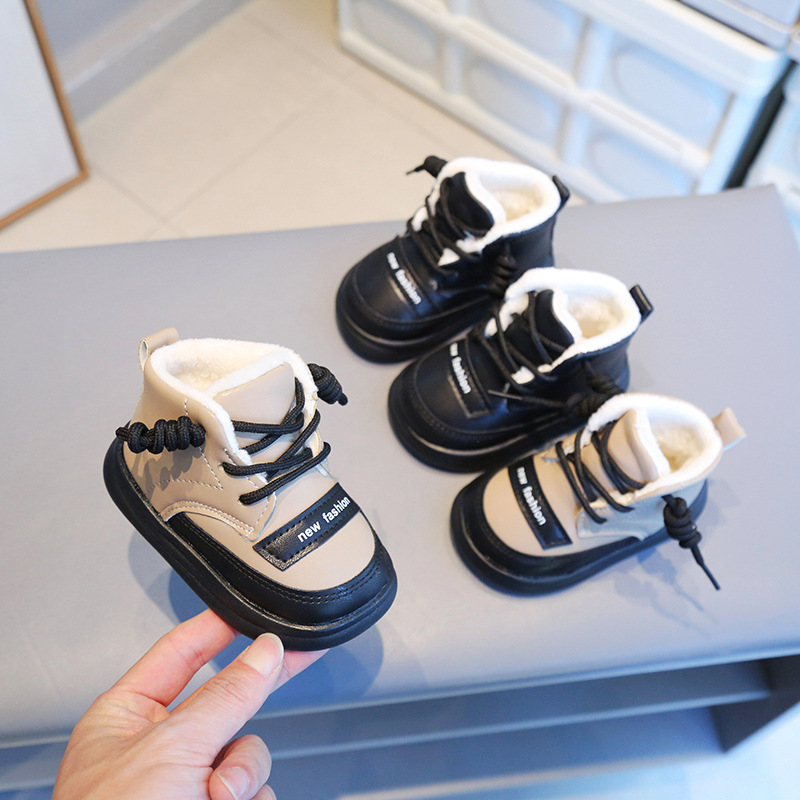 小黄鸭状元冬季大棉宝宝鞋子加绒加厚雪地靴棉鞋男女婴儿鞋子小童