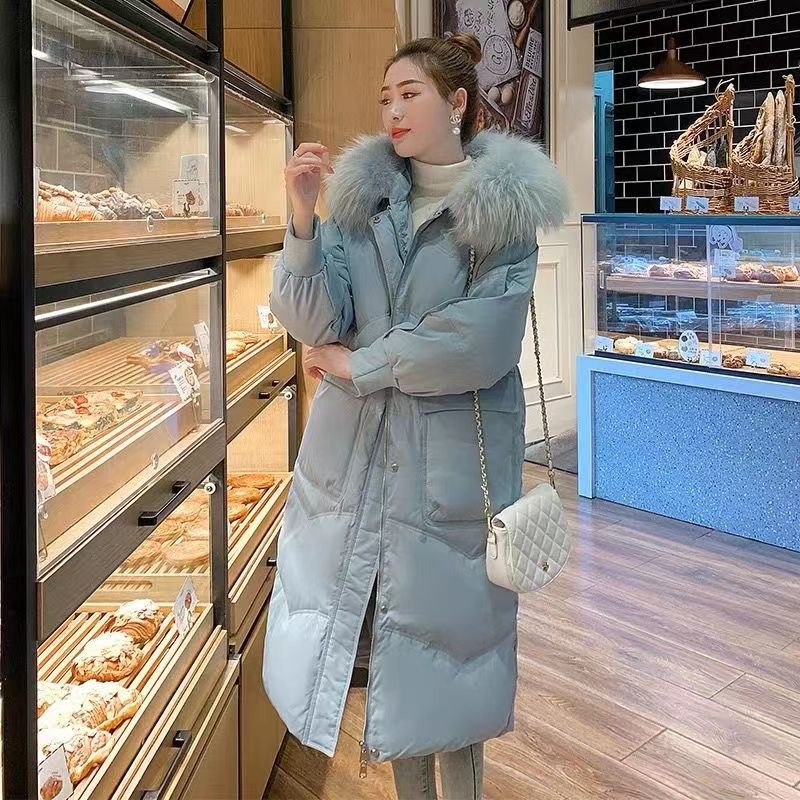 波司豋羽绒服女中长款2023冬新款时尚设计宽松小众加厚韩版过膝宽