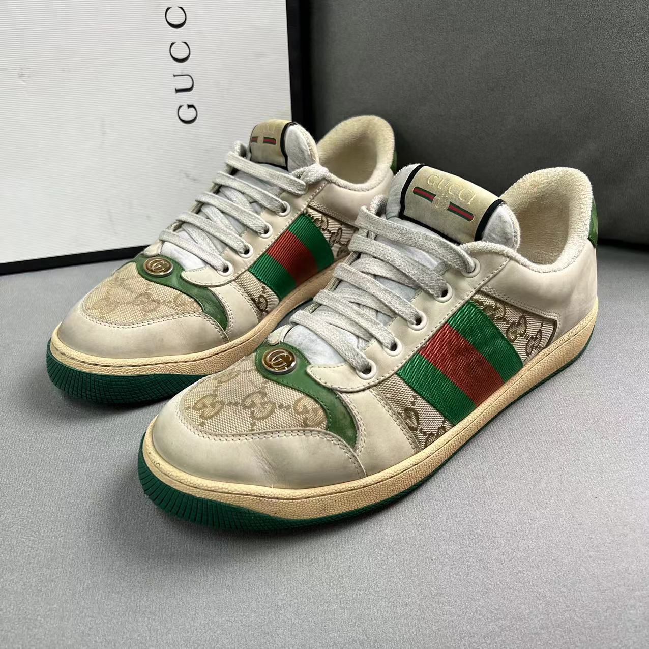 GUCCI/古驰经典双G老花拼接休闲时尚脏脏鞋 97新/多尺码