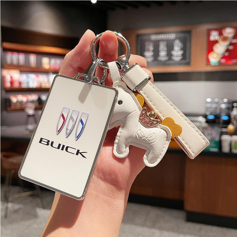 适用于23款别克E5卡片车钥匙套新E4君越汽车保护壳改装卡包男女扣