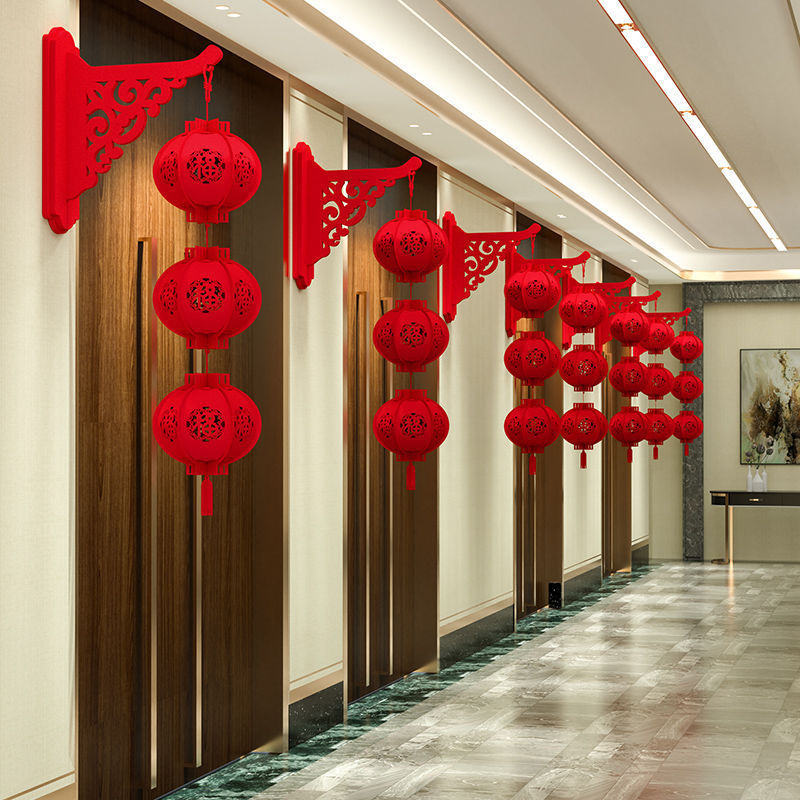 2023兔年灯笼春节新年装饰门口走廊挂件卡通福字挂饰过年布置用品