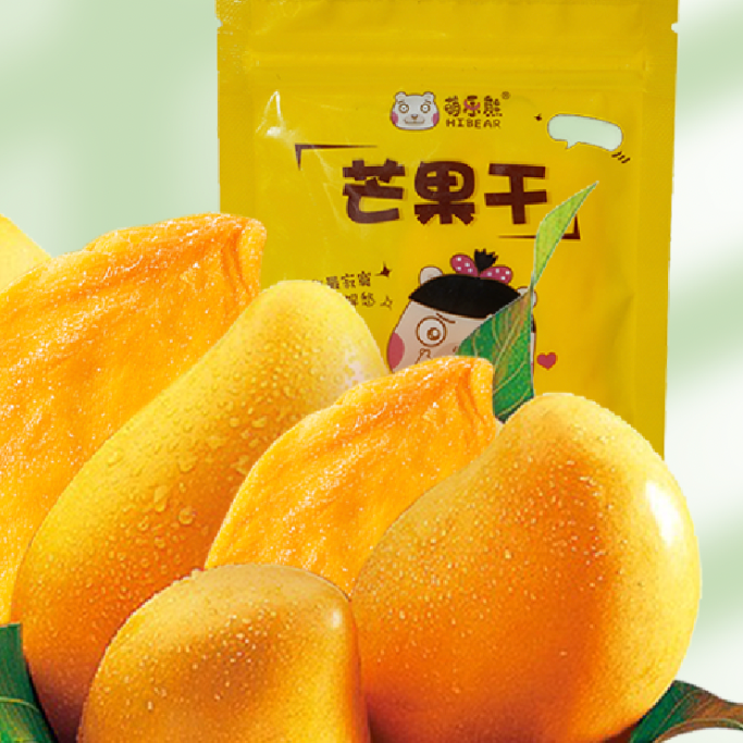 芒果干厚切果脯蜜饯干果水果干过年年货休闲解馋办公居家追剧零食