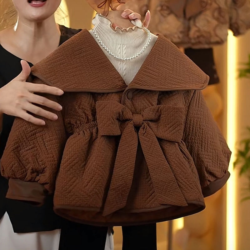 女童美拉德套装2023冬季新款女宝加绒加厚冬装毛衣裤子外套三件套