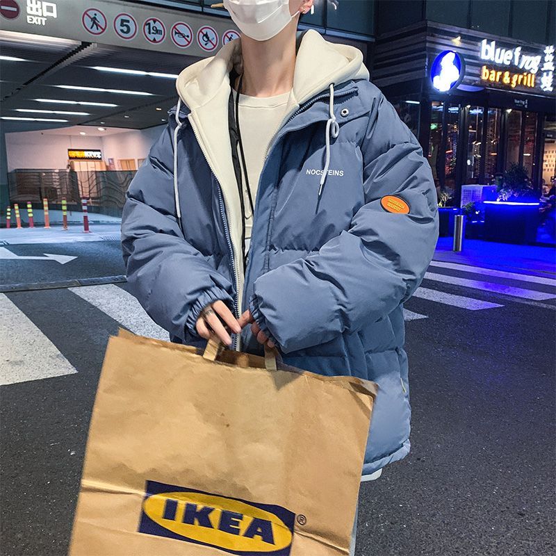 2023爆品羽绒羽绒服男冬季新款港风潮牌假两件羽绒服青少年加