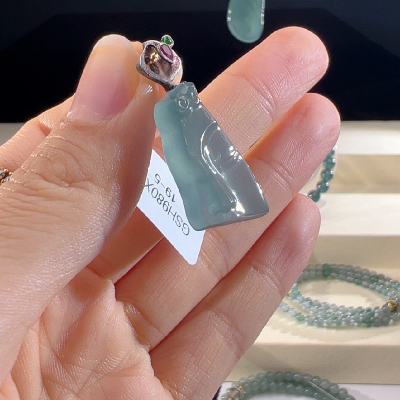 【闪购商品】翡翠颈饰银S925镶嵌