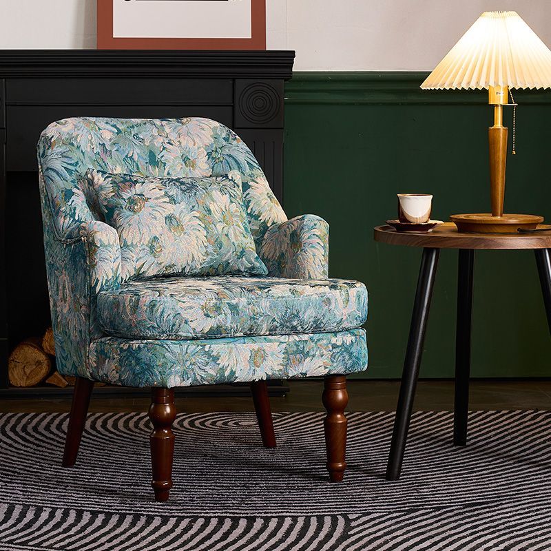 【小扬哥推荐】美式复古单人沙发小户型客厅阳台卧室民宿轻奢布艺