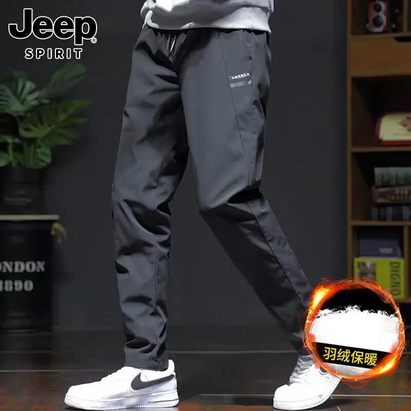 可拆卸内胆JEEP吉普正品羽绒裤男士冬款羽绒服青年休闲长裤子棉裤