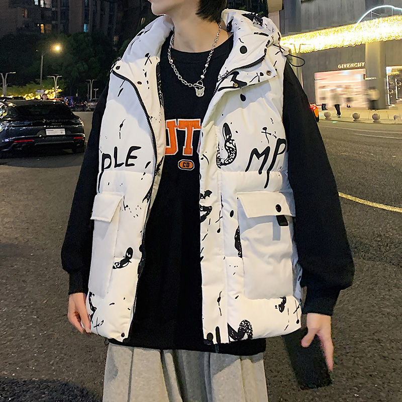 波司澄羽绒棉马甲男士背心秋冬季新款保暖连帽马夹青少年坎肩抗寒