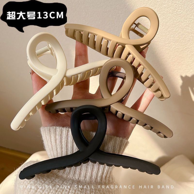 新款抓夹大号磨砂简约鲨鱼夹发量多夹子高级感轻奢发夹发饰后脑勺