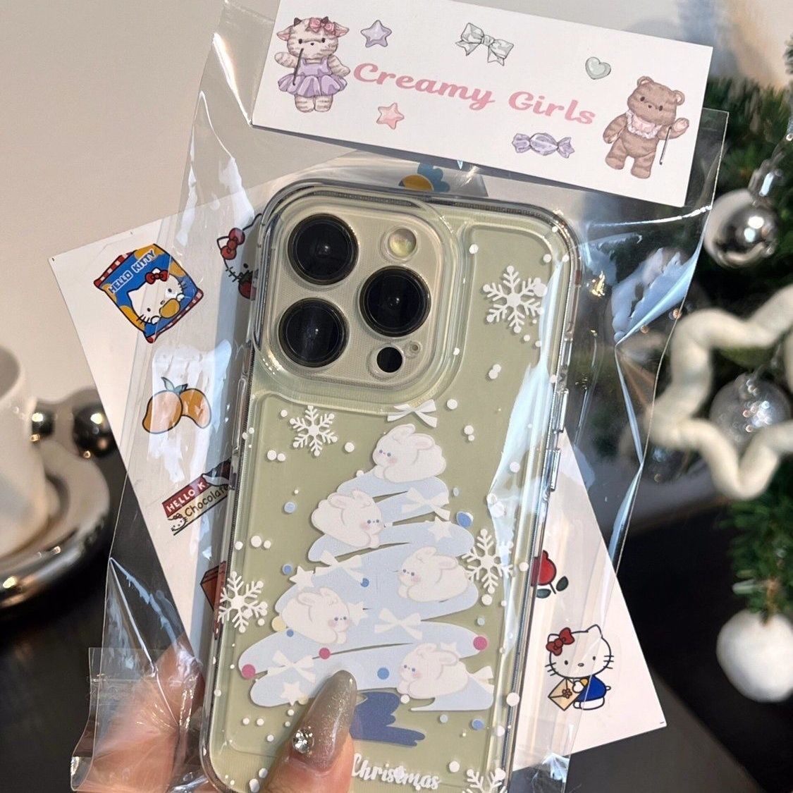 可爱兔子苹果15ProMax手机壳iPhone14防摔13暴富12简约11全包X女8