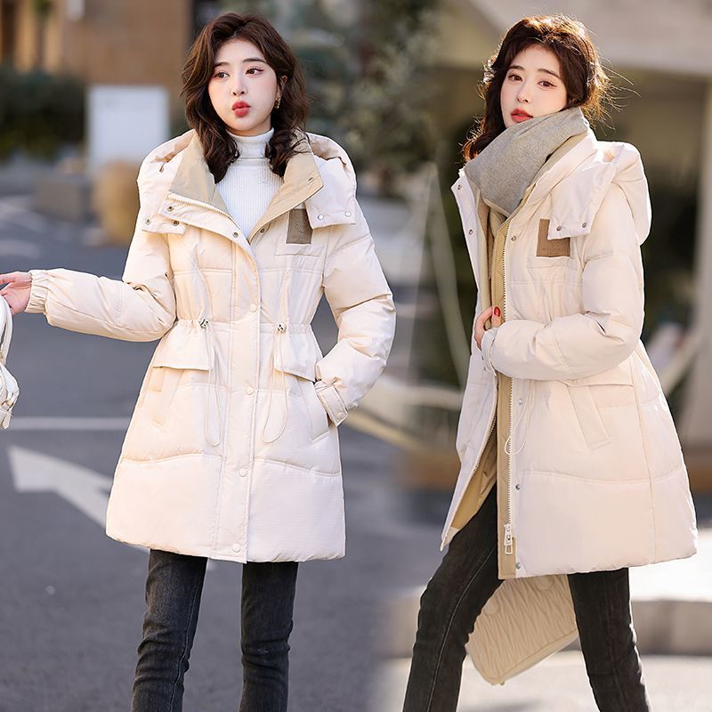 雅鹿新款高端羽绒服女中长款2024新款冬季小个子收腰显瘦时尚洋气