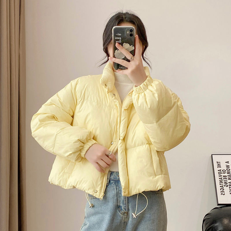 爆款反季羽绒服女短款2023年新款韩版小个子棉衣面包服冬季棉袄同