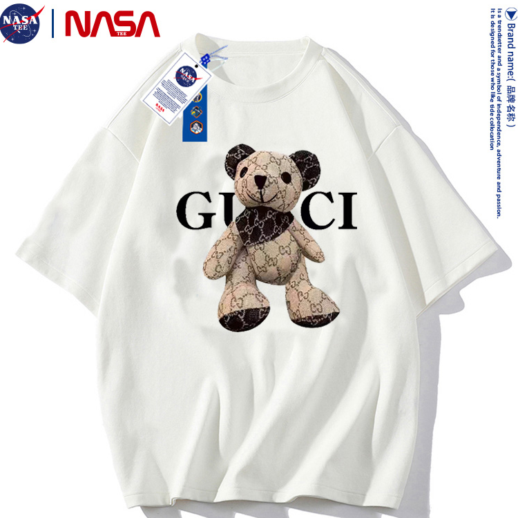 NASA TEE【新尧星选】夏季联名潮牌短袖T恤纯棉圆领宽松休闲情侣
