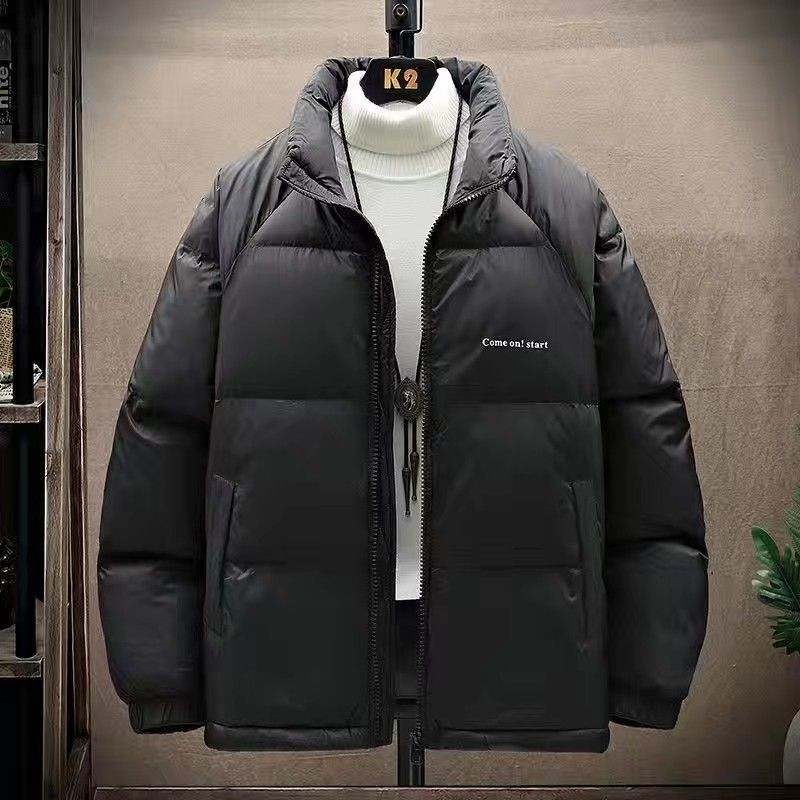 以纯2023高档羽绒服男士帅气立领新款冬季加厚保暖休闲短款外套