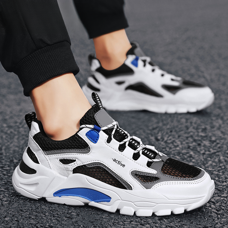 城市骆驼男鞋夏季网面透气薄款防臭旅游男款运动鞋子男款爸爸网鞋