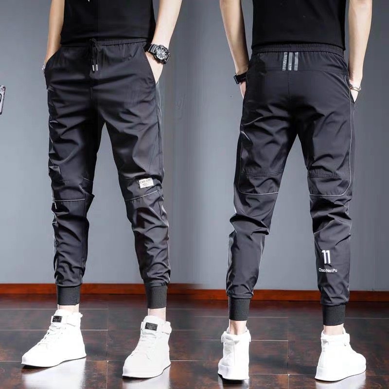 束脚爆款秋季新款工装休闲长裤子潮男痞帅弹力透气修身百搭欧洲站