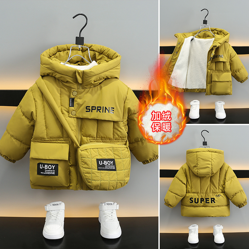 男童冬季棉服2023新款洋气儿童棉袄小童加厚棉衣外套