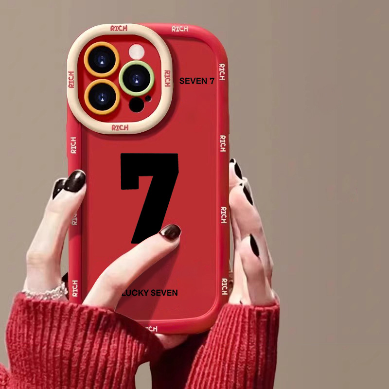新年限定幸运7苹果15pro手机壳iPhone14中国红13p男款12p高级女11