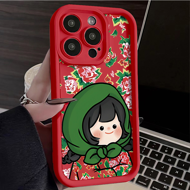 东北大红花iphone15苹果手机壳14promax高级感13pro潮12网红新年