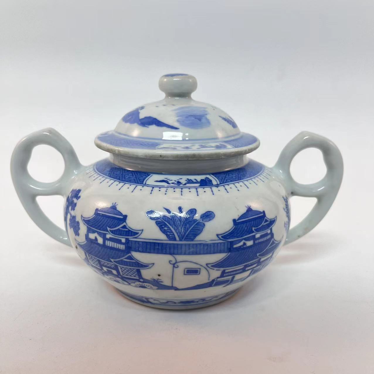 （AB7）10L121504 567时期青花风景纹茶壶